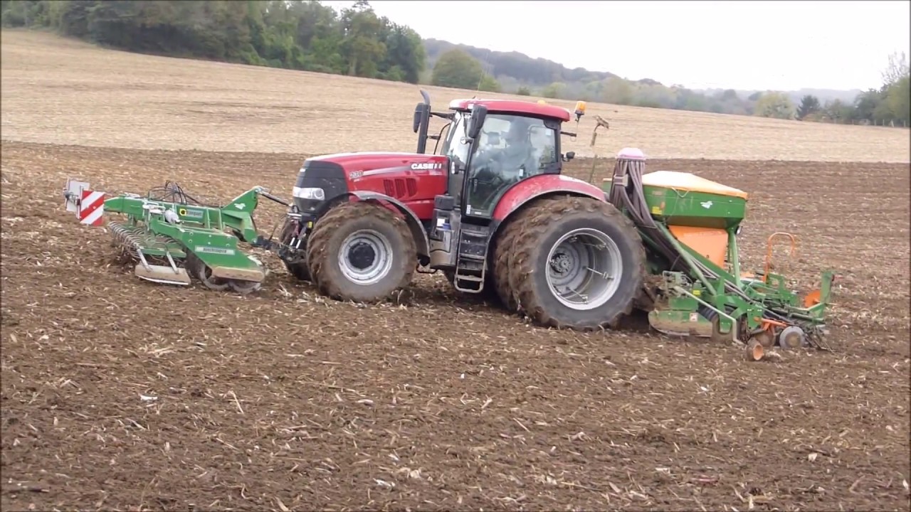 Case IH Puma 230 CVX x2 - Semis de blé/Seeding wheat 2014