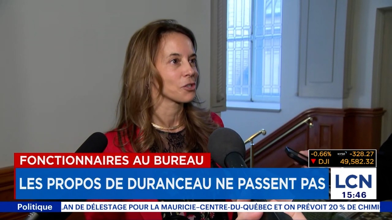 Fonctionnaires au bureau: la sortie de Duranceau ne passe pas