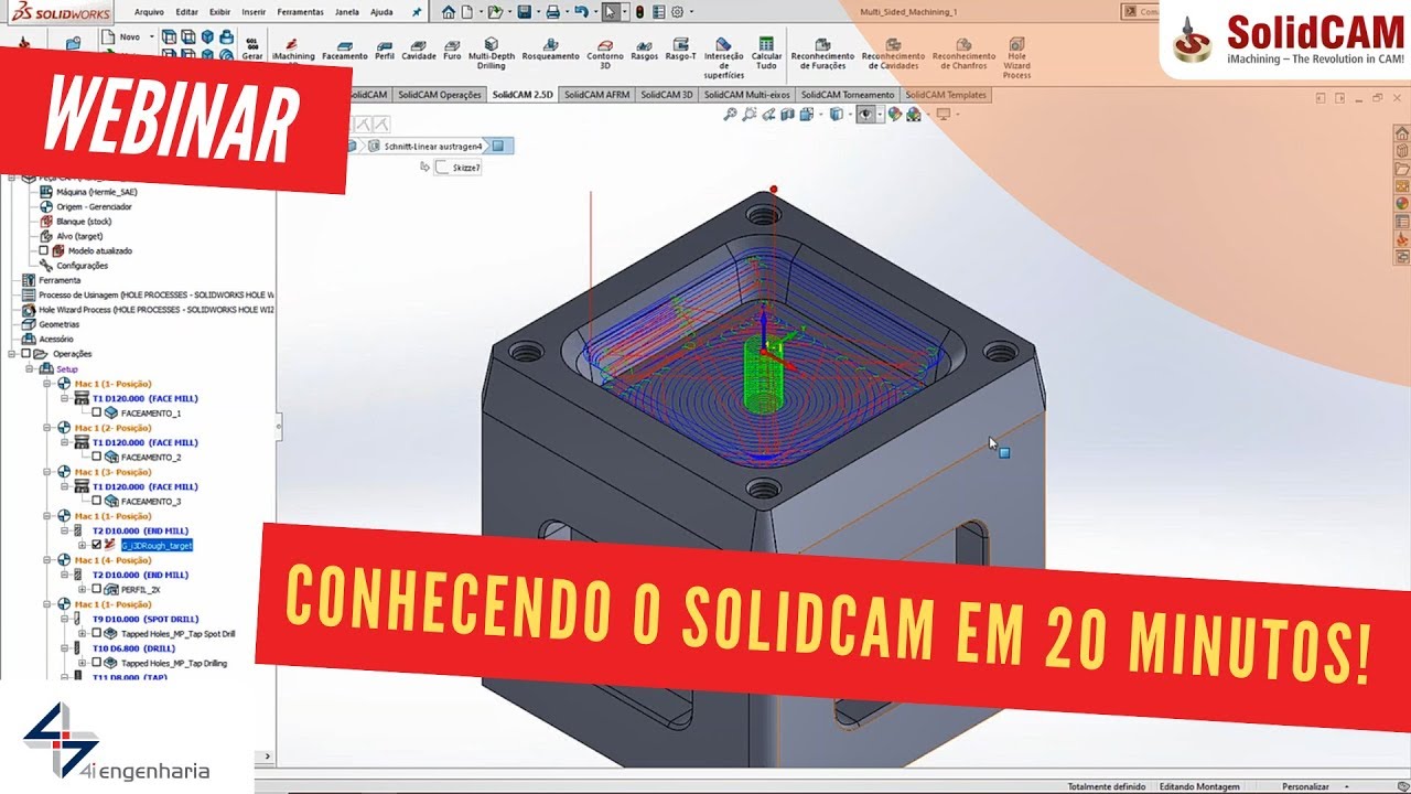 SolidCAM - Conhecendo o SOLIDCAM em 20 minutos - 4i Engenharia