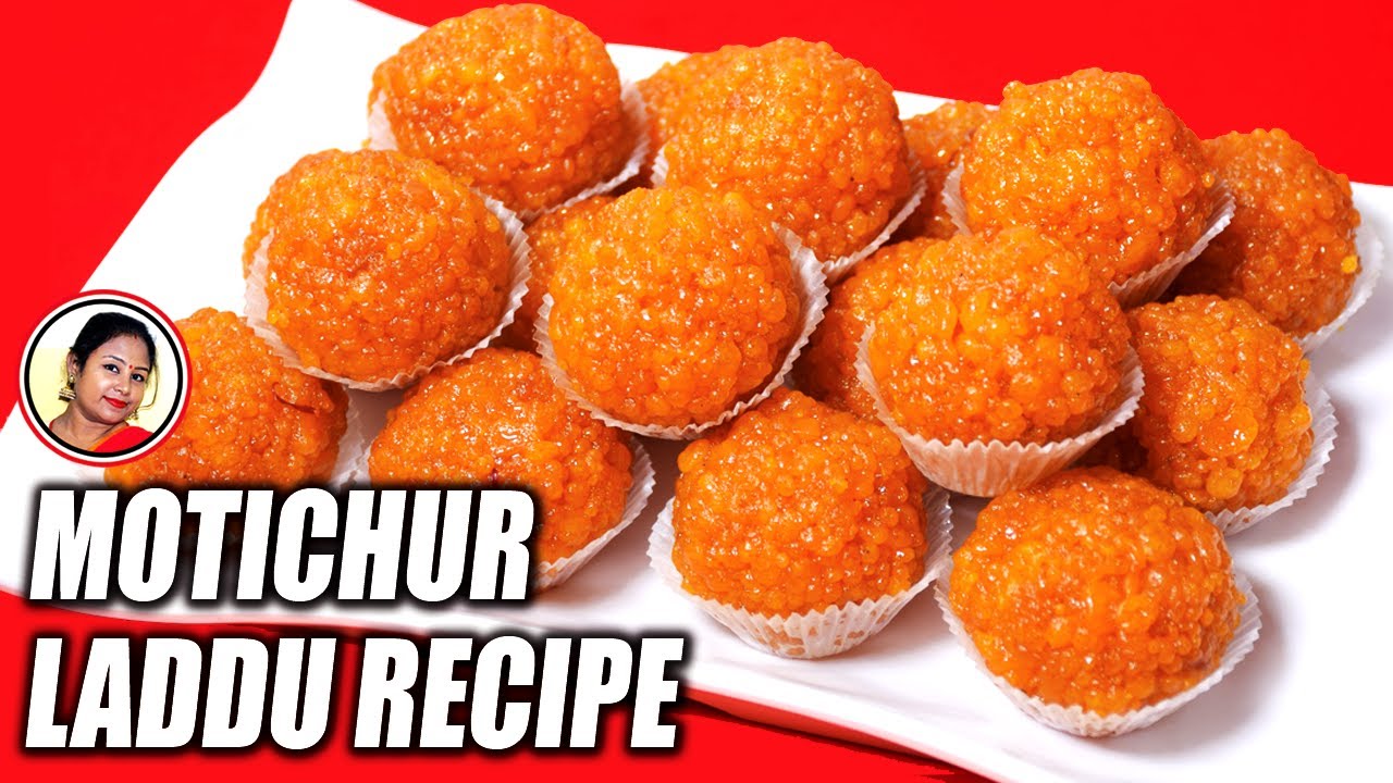 মোতিচুর লাড্ডু / মিহিদানা লাড্ডু রেসিপি - Motichur Laddu Recipe In Bengali -Motichoor/Mihidana Laddu
