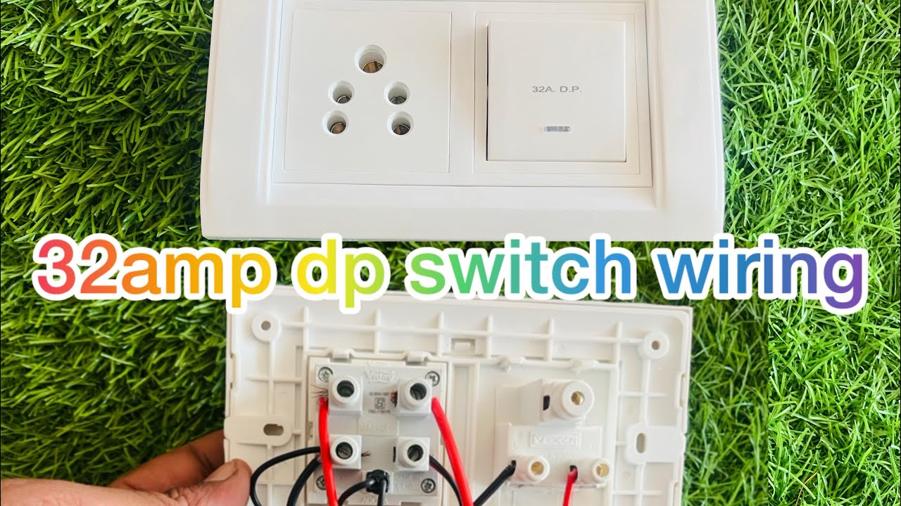 32a dp switch connection || light board fitting ||ac switch connection || ac switch ￼
