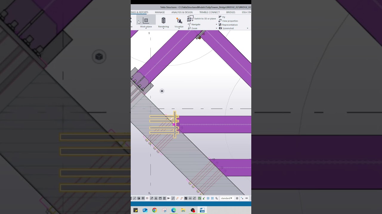 Rotating Baseplate in Tekla Structures: Quick Work Plane Tips #teklastructures #teklatutorial #tekla