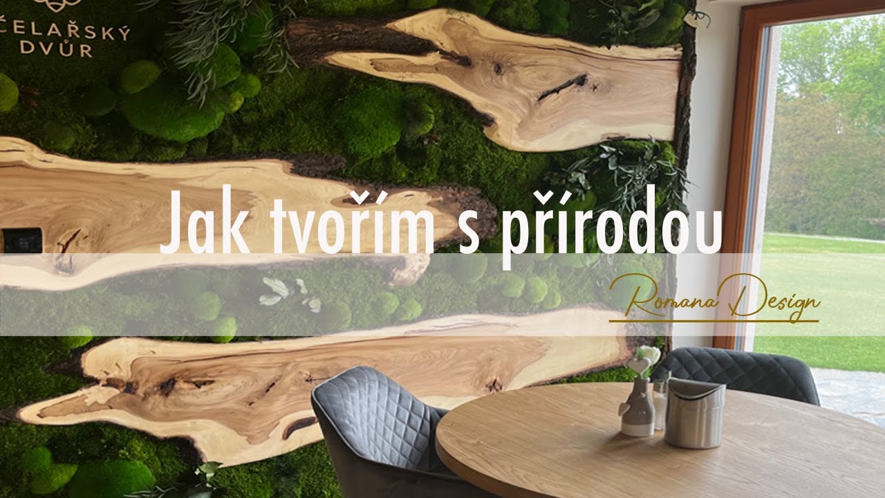 Živá mechová stěna tvořena přírodou