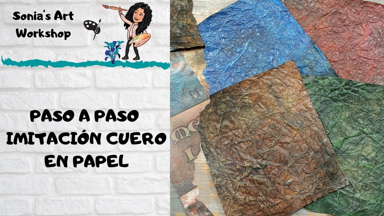 TUTORIAL PASO A PASO IMITACION DE CUERO EN PAPEL