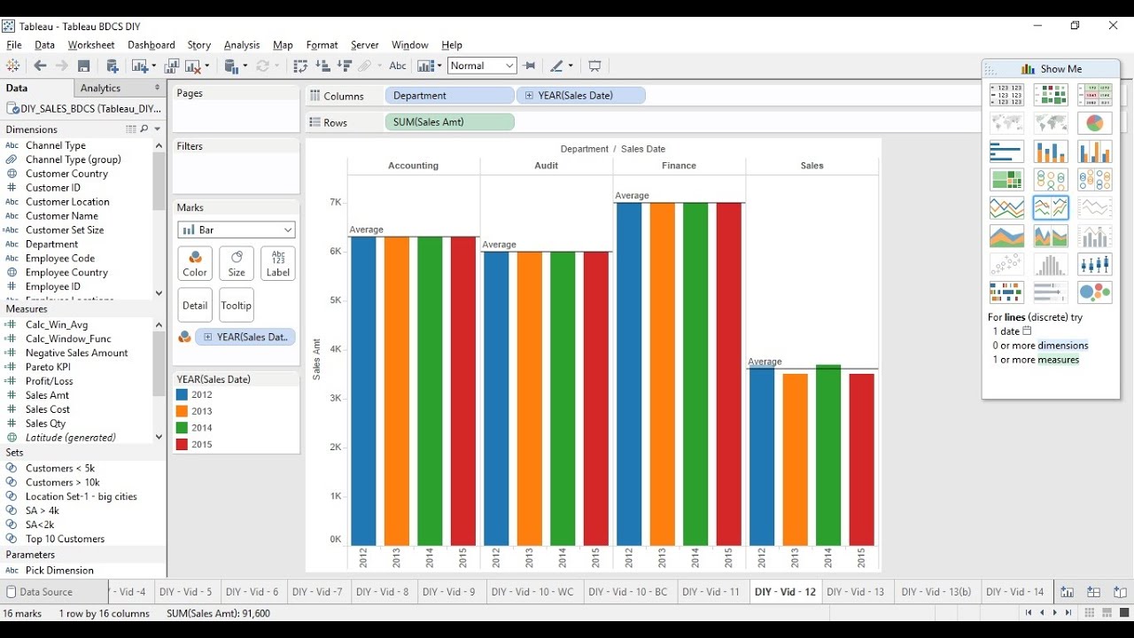 Tableau - Do it Yourself Tutorial - Reference Lines, Bands, & Box - DIY -12-of-50