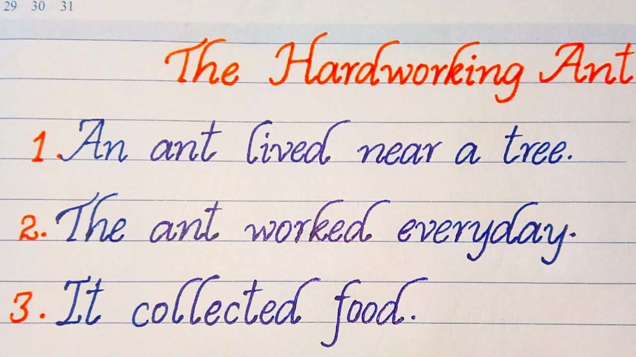 One page lucida handwriting | the hardworking Ant| #viralvideo 
