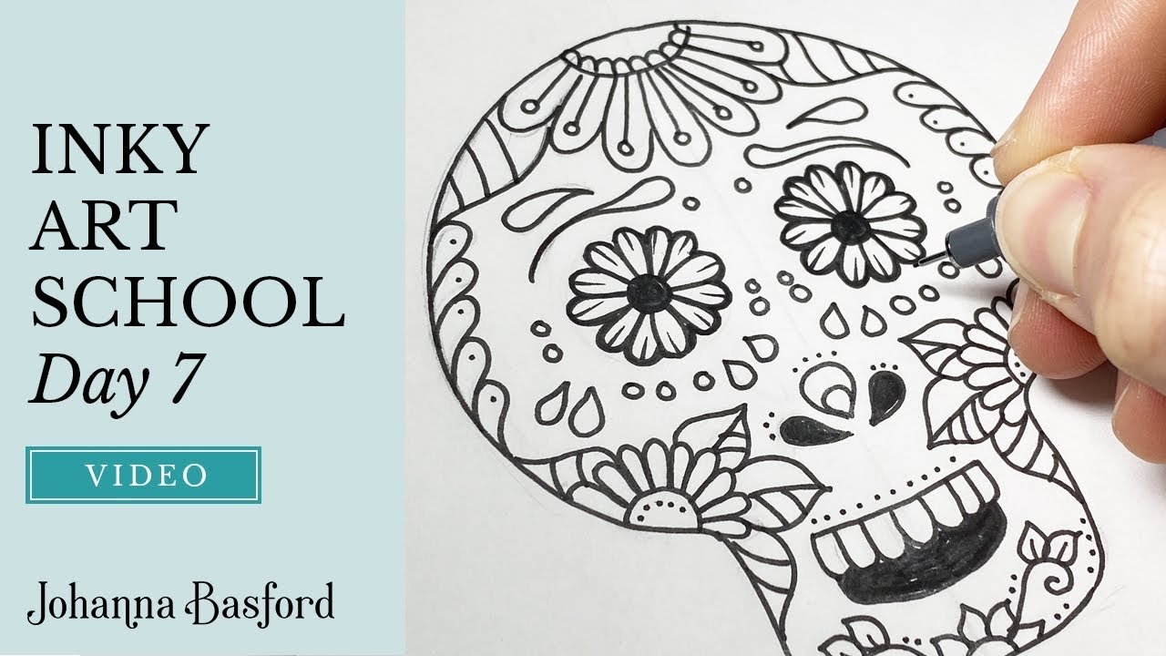 Inky Art School : Day 7 : How to Draw for Halloween!