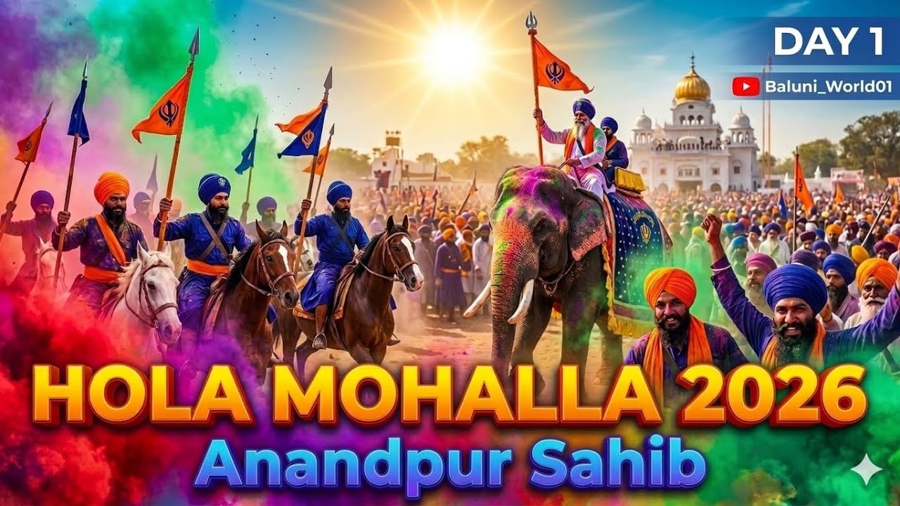 Hola Mohalla 2026🙏 ll Mohalla Nihang Singh ll Charan Ganga Stadium#holamohalla#2026  #anadpursahib