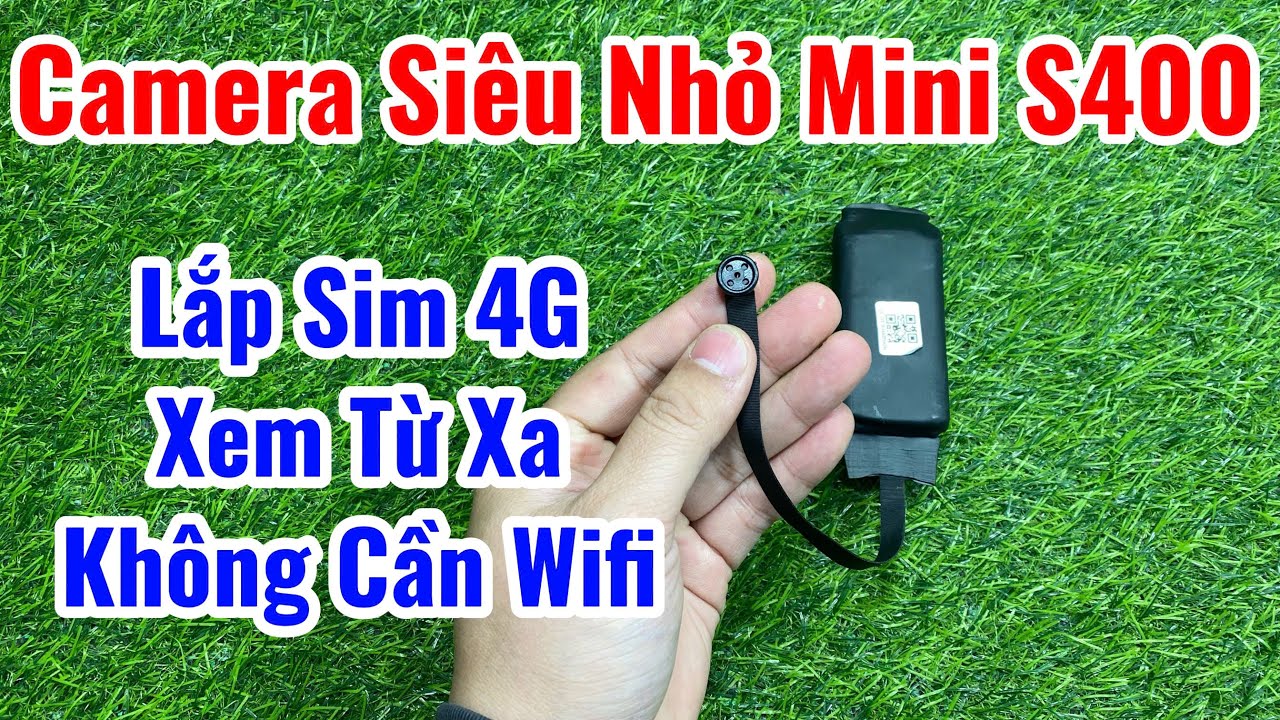 Camera Mini Cúc Áo Không Dây S400 GẮN SIM 4G CHUYÊN LẮP Những Nơi Không Có Điện Và Mạng Wifi