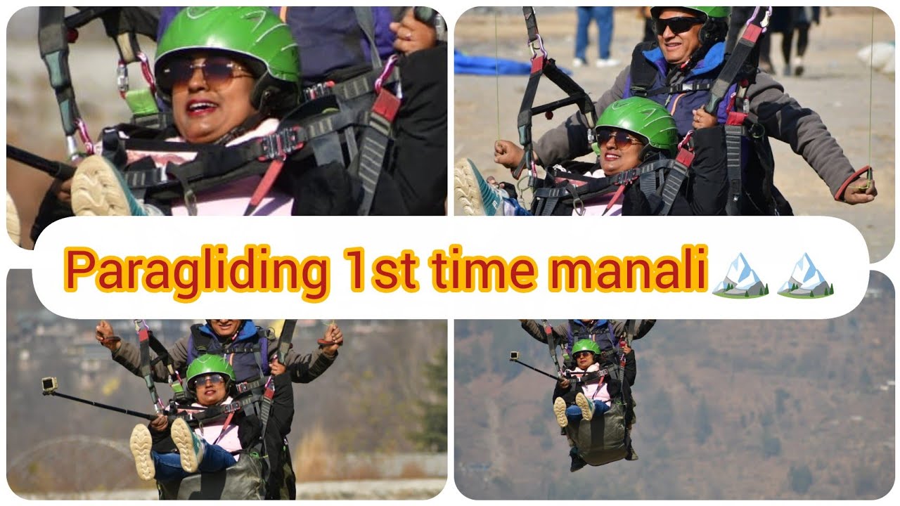 Paragliding 1st time manali 🏔🏔🌲🌲#trending #vlog#bangali vlog#viralvideo #kullu manali🌲🌲#adventure ❤😲