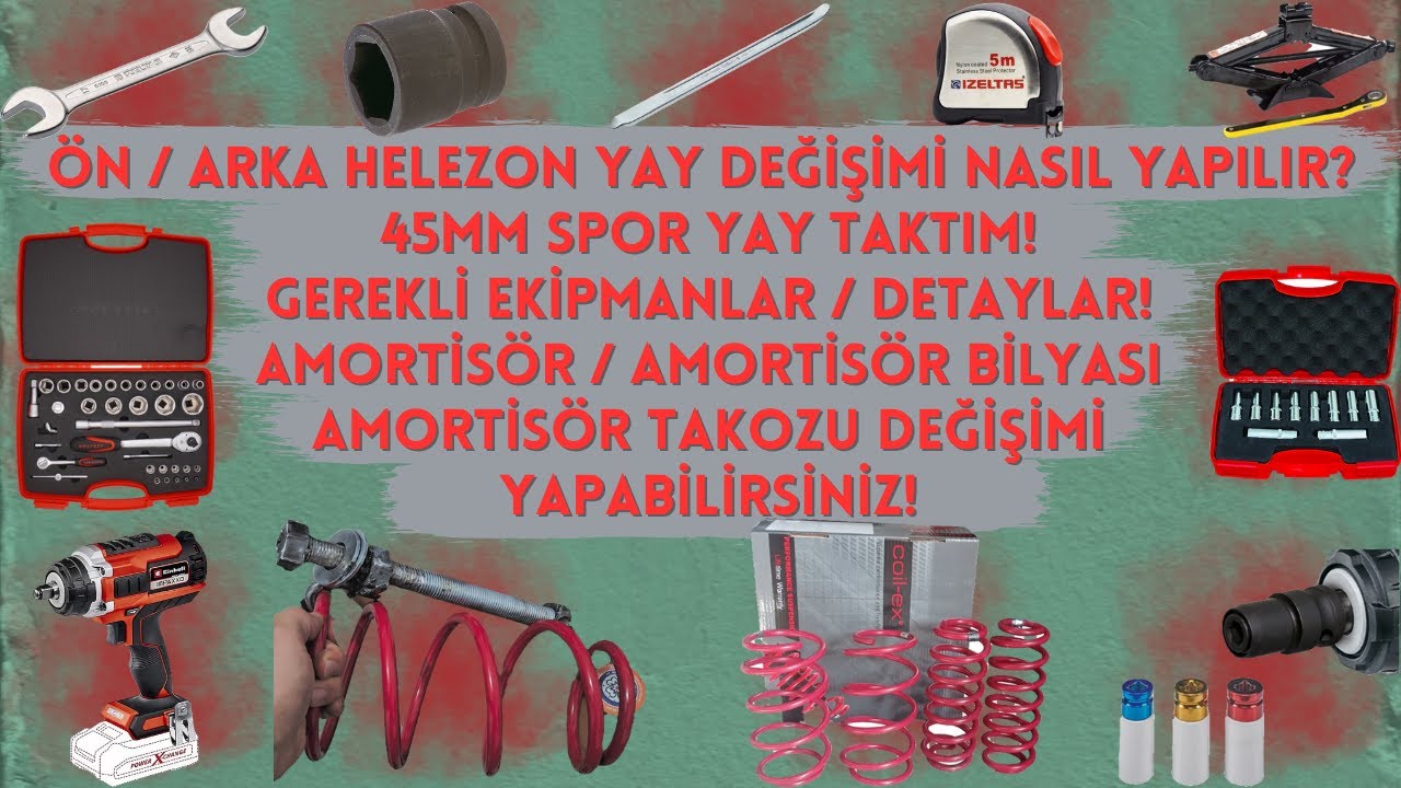 &Ouml;n&Arka Helezon Yay Değişimi Nasıl Yapılır? Amortis&ouml;r / Amortisor Bilyası & Takozu Değiştirilebilir!