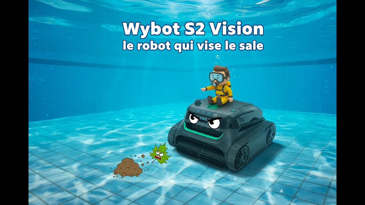 Wybot S2 : le robot piscine sans fil puissant et autonome pour un nettoyage en profondeur
