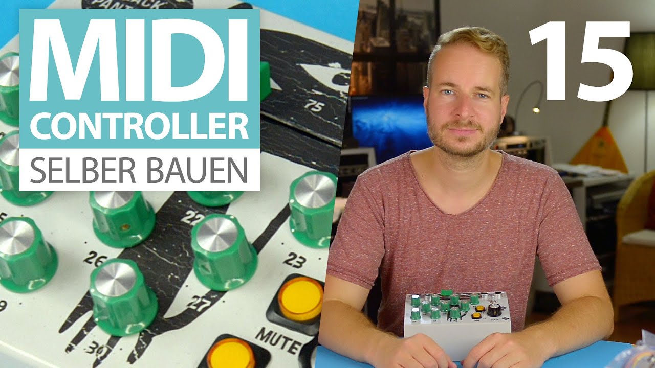 Gehäuse bohren und beschriften – MIDI-Controller E15