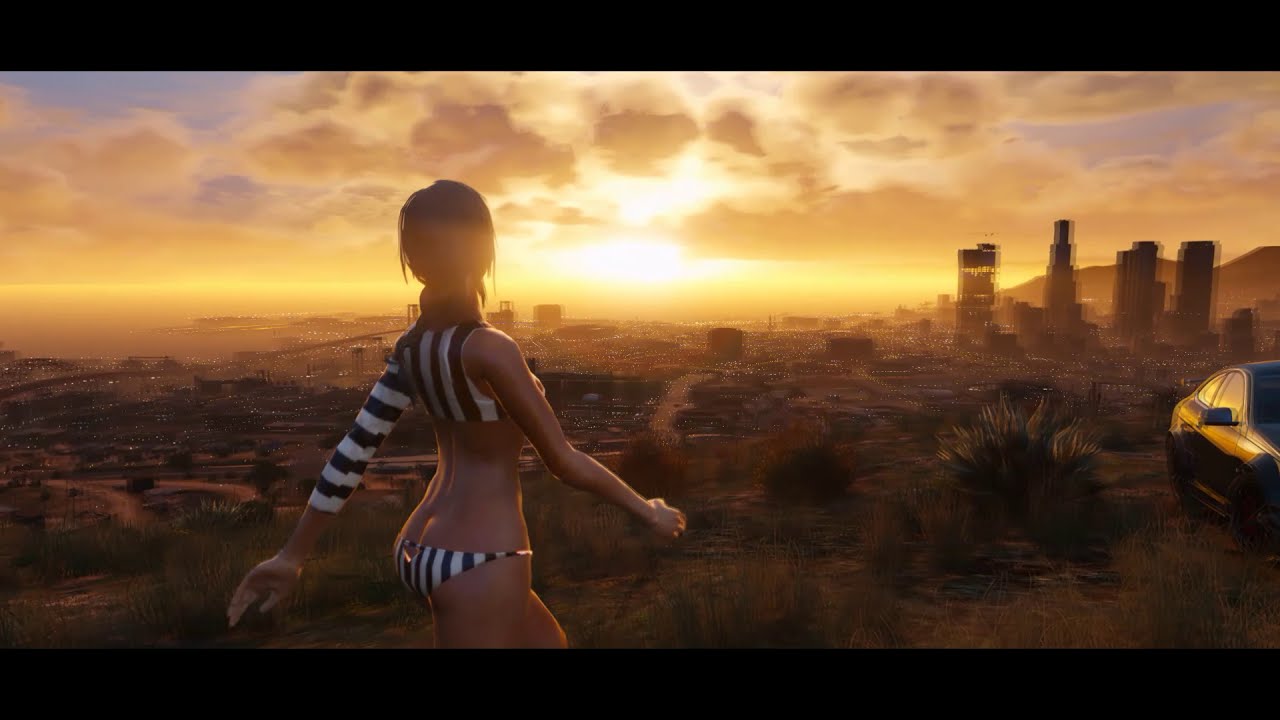 ► GTA 6 Graphics - Slowly Walking With BEST FEMALE Characters - GEFORCE RTX™ 2080 Ti 👍 GTA V MOD