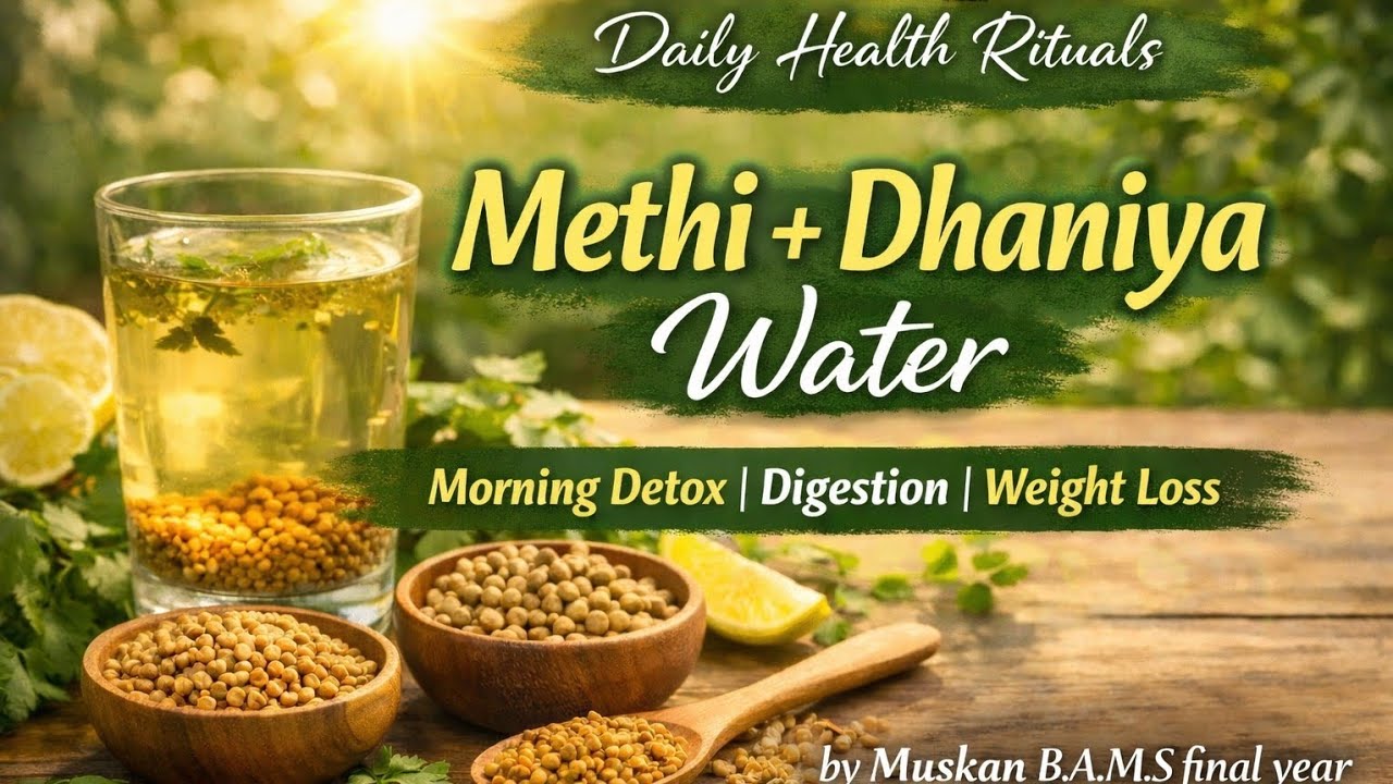 Methi & Dhaniya Seeds Water: Powerful Morning drink #dailyhealthritual #ayurveda #morningdrink 