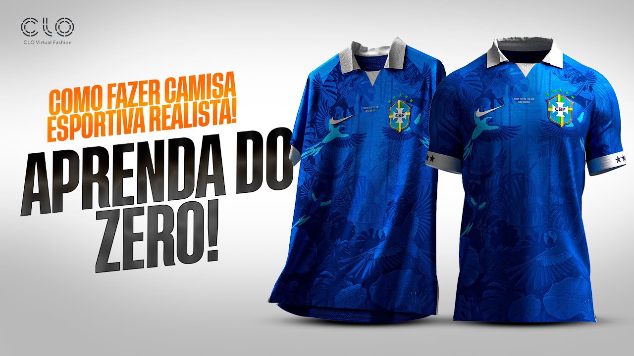 TUTORIAL COMO FAZER CAMISA 3D ESPORTIVA REALISTA UTILIZANDO O CLO3D | COMPLETO