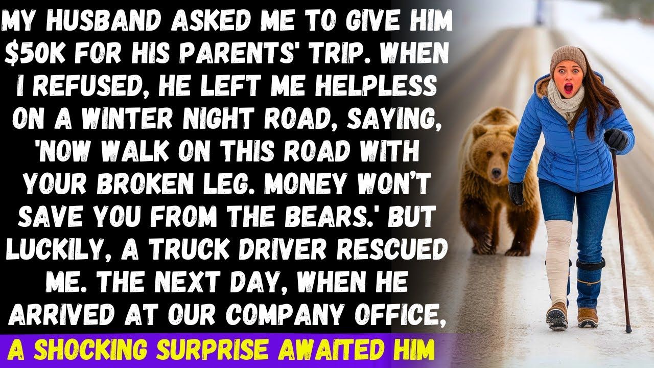 My husband demanded $50K for his parents' trip. When I refused he left me helpless on a winter night