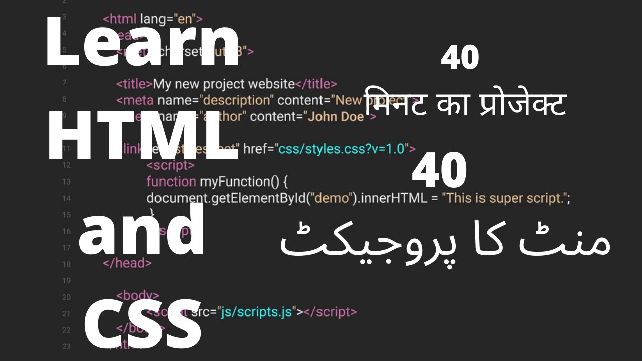 Learn HTML5 and CSS3 From Scratch - Full Course -- Web Development