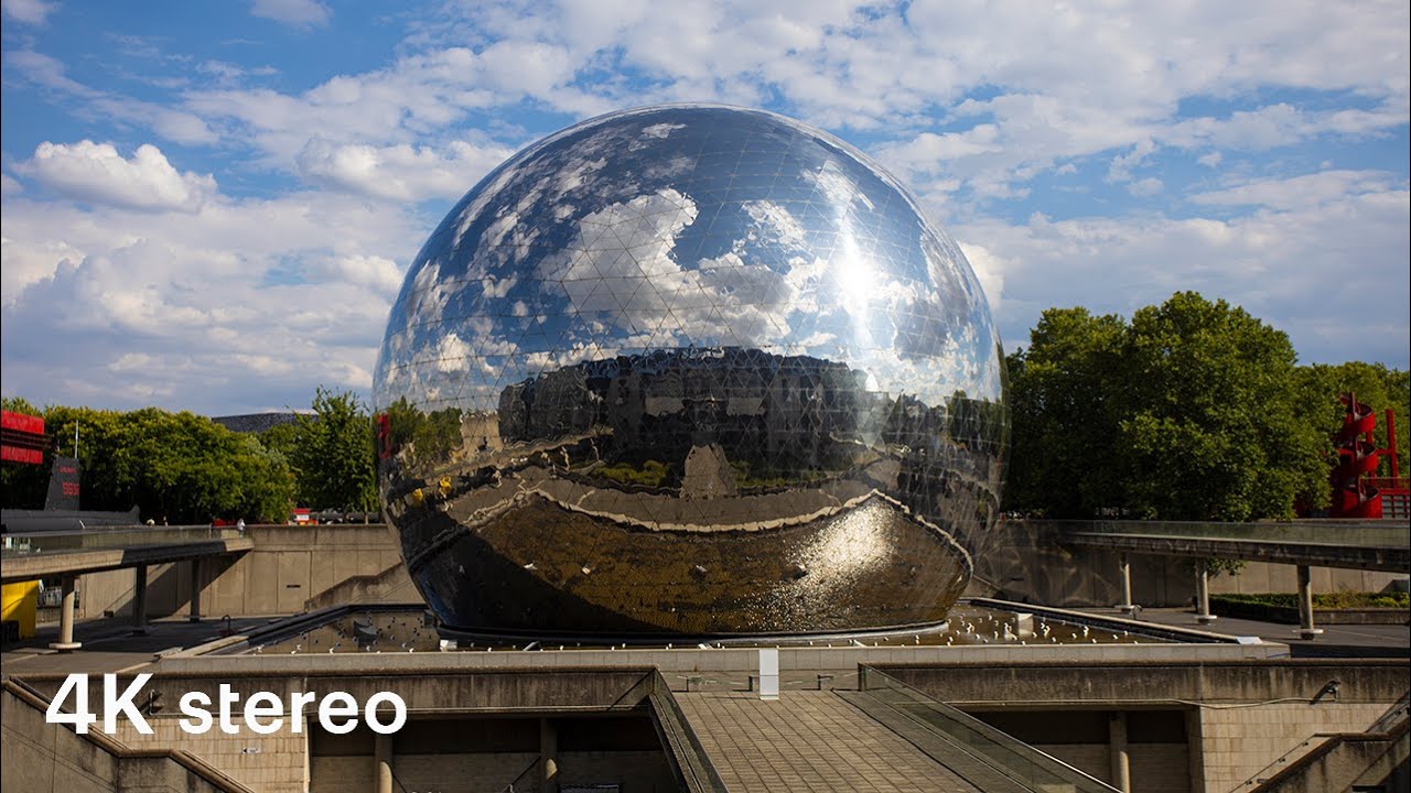 Walking in Paris &ndash; La Villette Part 1 (4K, Stereo Sounds)