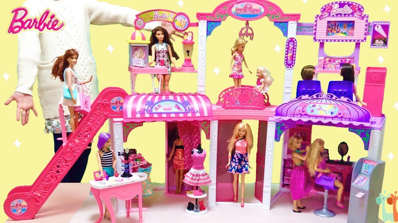 バービー 大きなショッピングモール 映画館 / Barbie Malibu Ave Shopping Mall Playset
