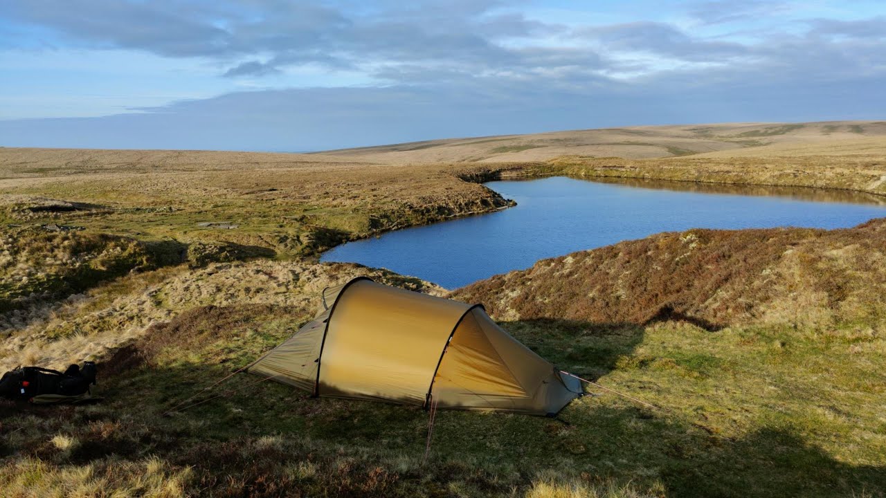 Finally, some decent weather at Red Lake on Dartmoor. (Hilleberg Nallo 2)