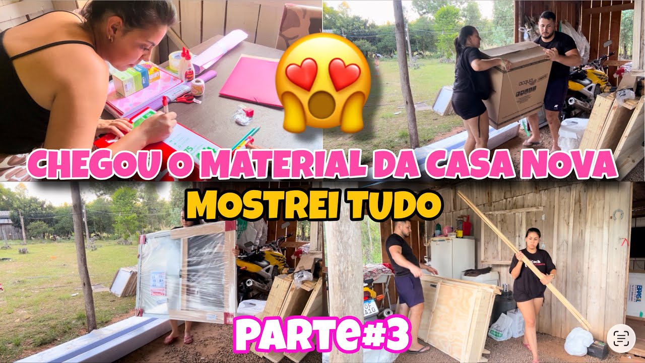 CHEGOU MATERIAL DA NOSSA CASA NOVA 🚧DIARIO DA OBRA #parte3 + DEUS É BOM O TEMPO TODO 💖