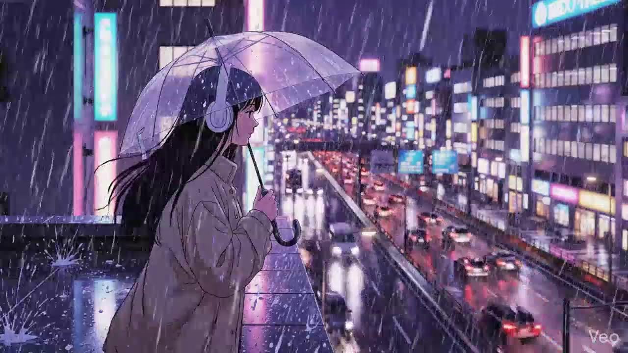 Neon Lights & Rain 🌧️ Japanese Lofi Chillhop