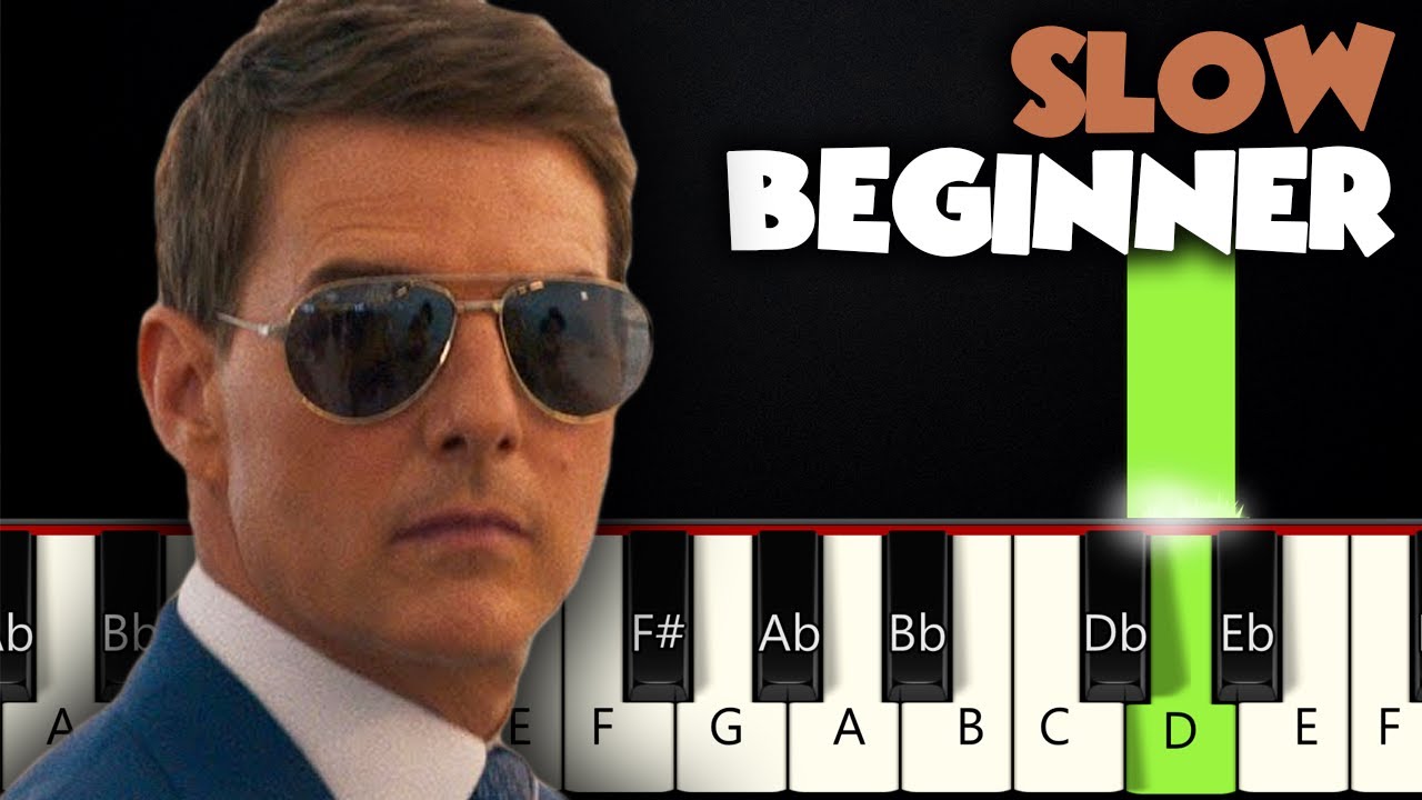 Mission Impossible Theme | SLOW BEGINNER PIANO TUTORIAL + SHEET MUSIC by Betacustic