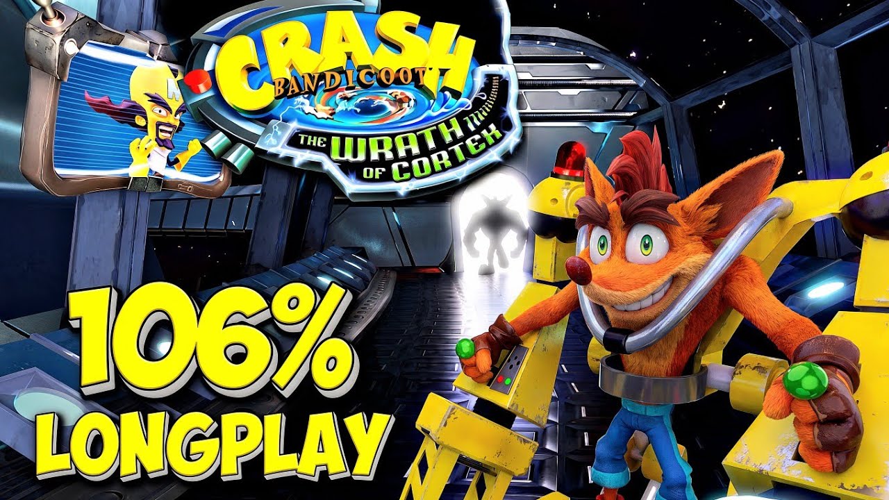 Crash Bandicoot Wrath of Cortex Remastered - Complete 106% Walkthrough (All Gems & Platinum Relics)