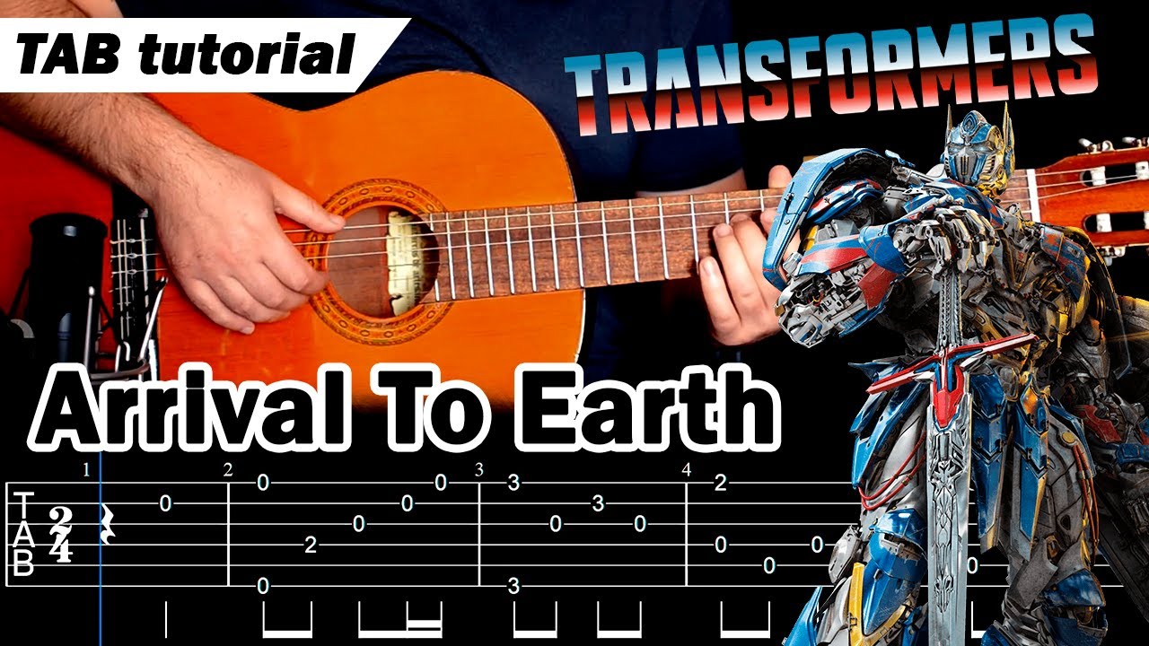 ICONIC AUTOBOTS THEME! Arrival To Earth from «TRANSFORMERS» | Guitar Tutorial *slow tempo* + Tabs