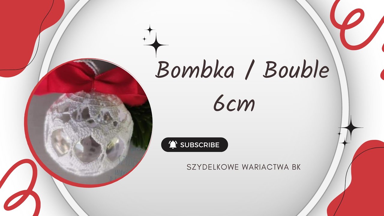 Bombka na szydełku 6cm
