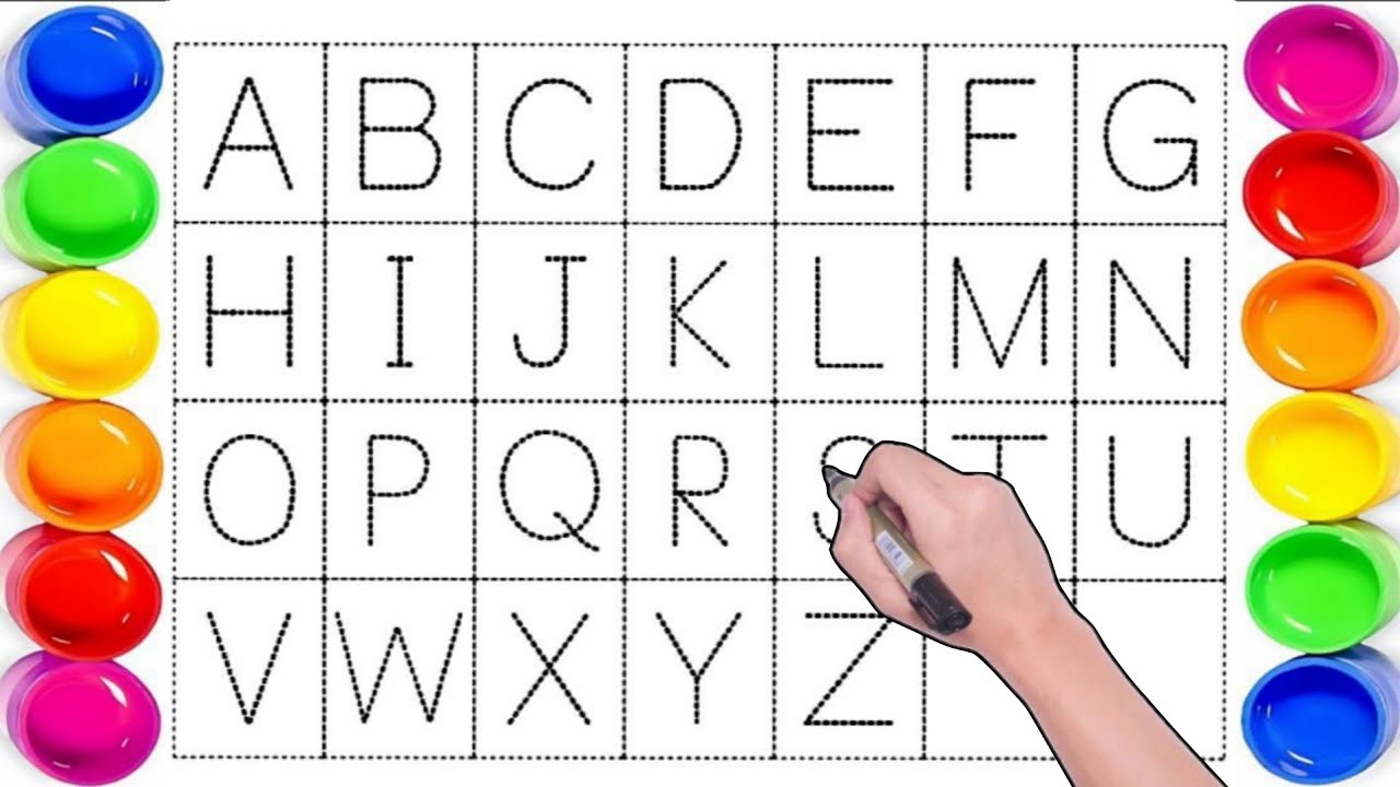 Буквы алфавита ABCD | Песенка от A до Z 🎵 | A — яблоко 🍎 | Видео для детей, обучающее письму ✍️