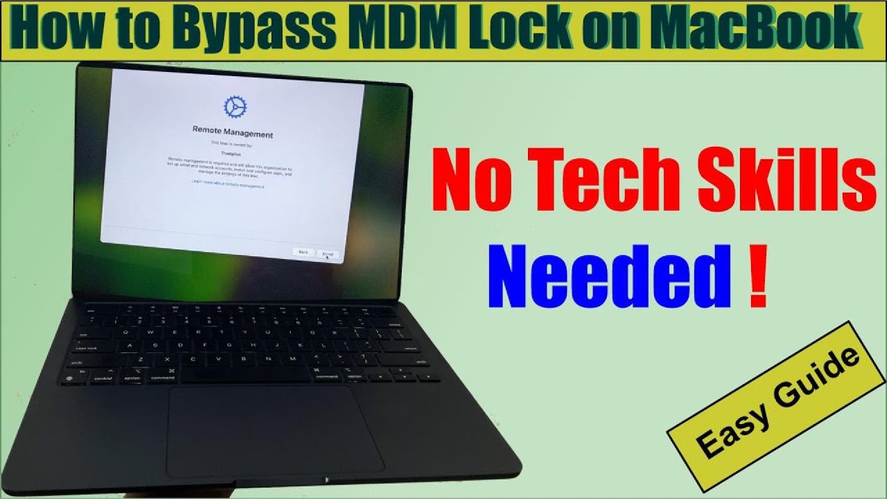HOW TO BYPASS MDM LOCK ON MACBOOK NO TECH SKILL NEEDED!