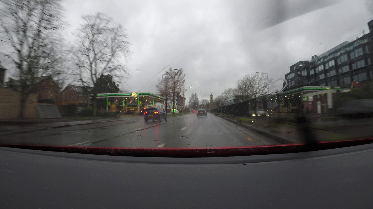 Storm Dennis UK | Driving in Rain and Winds - Talgarth Rd - A4 Motorway - London