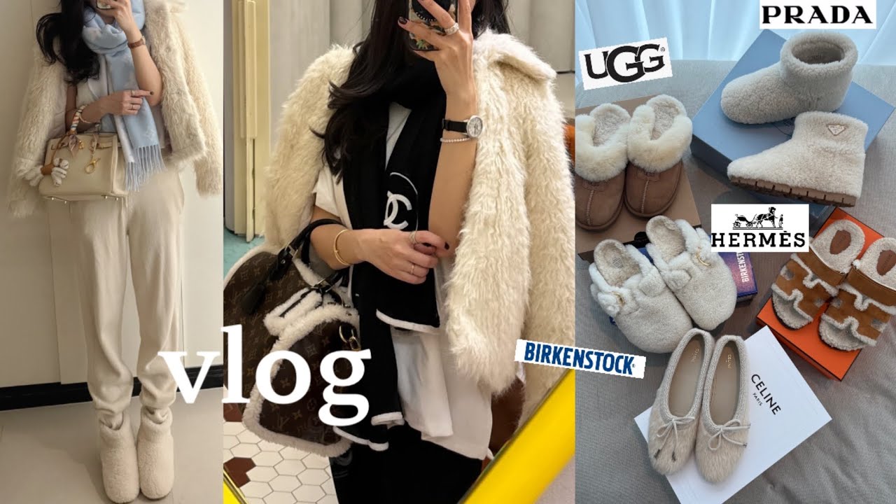vlog_ Обзор рекомендаций по выбору зимней обуви☃️От Ugg до Hermes, Prada и Celine🧸Примерка новино...