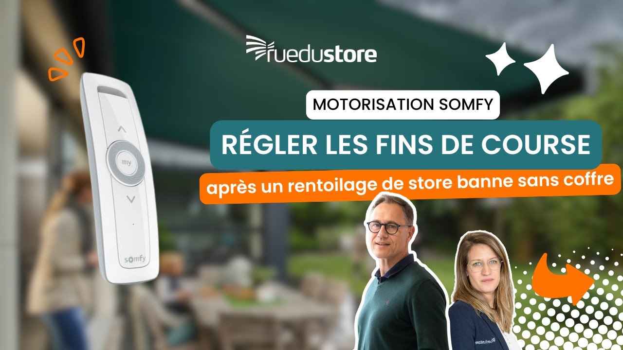Comment régler les fins de course d'un store banne sans coffre ? - SOMFY