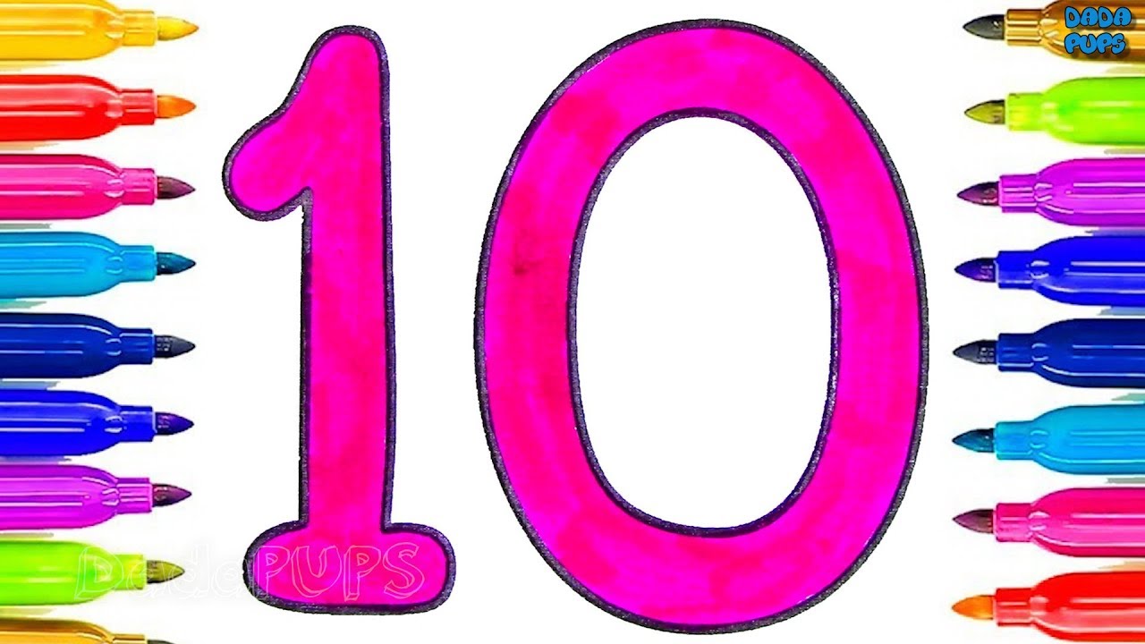 Learn Colors and Numbers from 0 to 10|Learn To Count 0 to 10 with Drawing |Colours Crayola markers