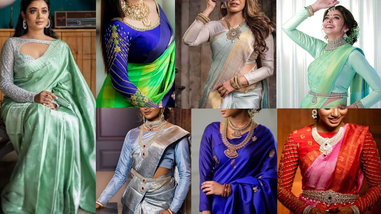 Full Sleeves Blouse Design For Silk Saree||Pattu Saree Full Hand Blouse Designs||Full Sleeves Blouse
