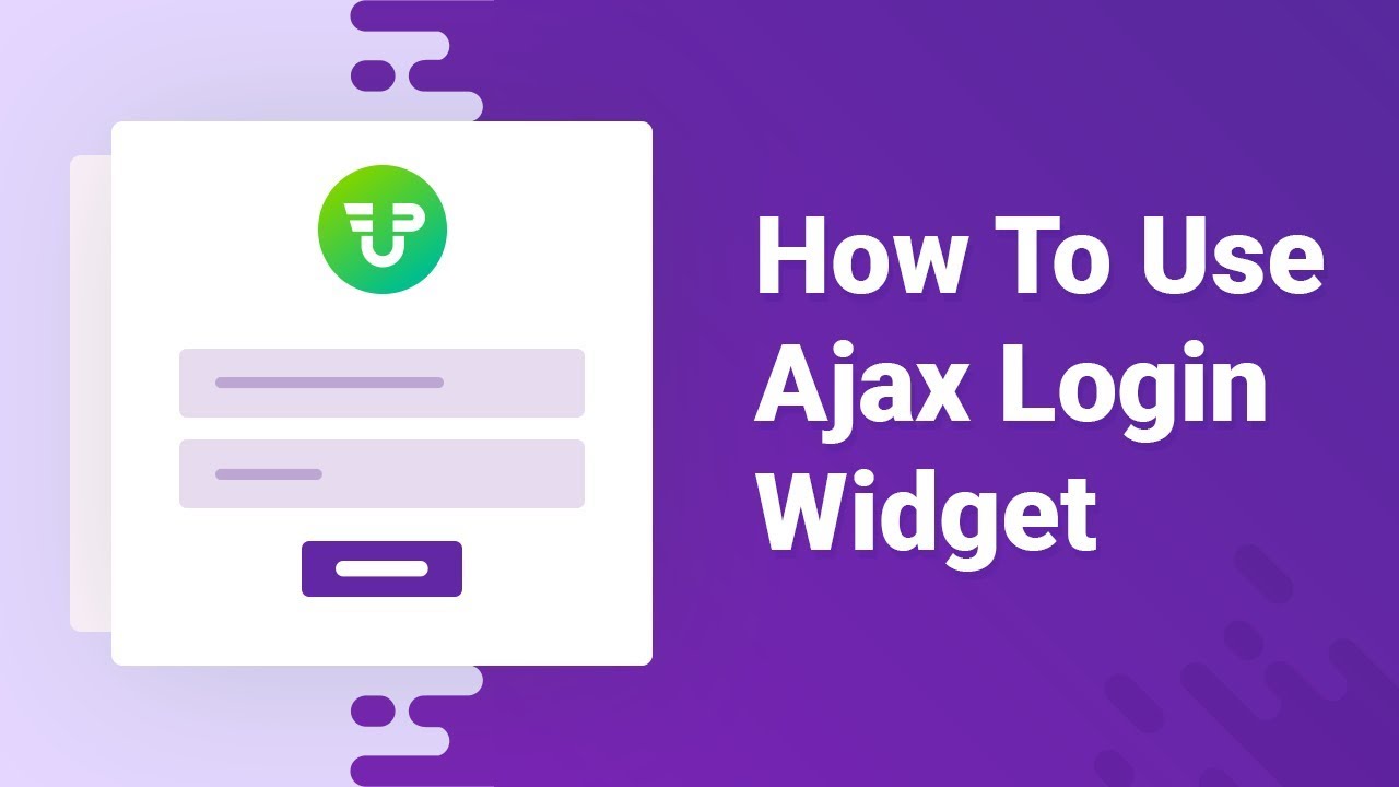 How To Use Ajax Login Widget Of WP User Frontend