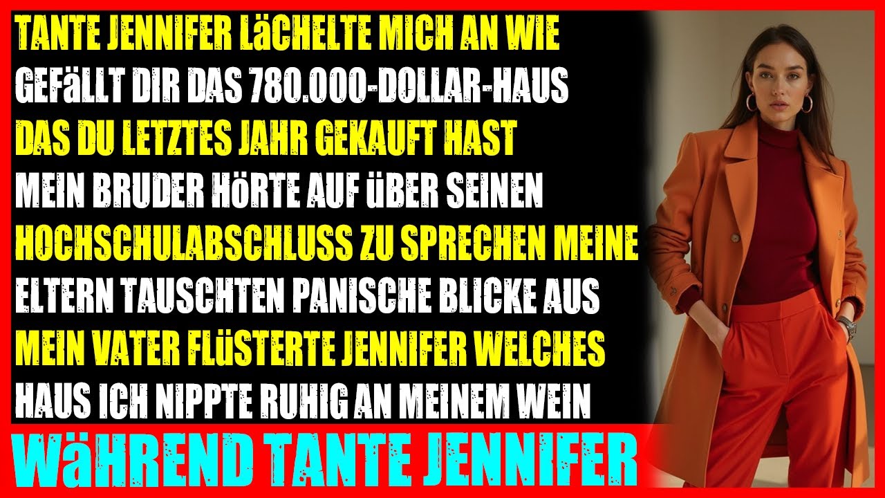 Bei der Abschlussfeier fragte Tante Jennifer nach meinem 780.000 $ Haus