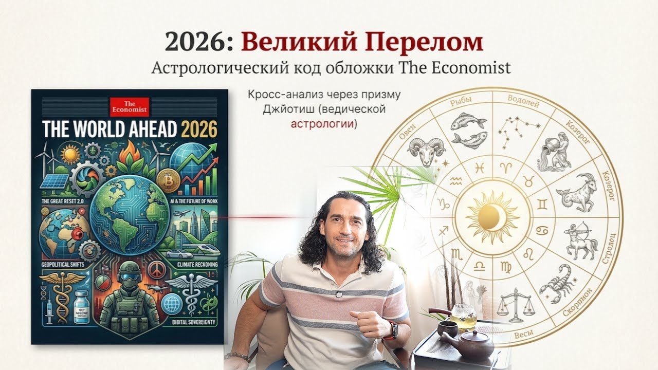 ПЕРЕЛОМ В 2026: Расшифровка обложки The Economist. Крах США и Эра Роботов по Джйотиш