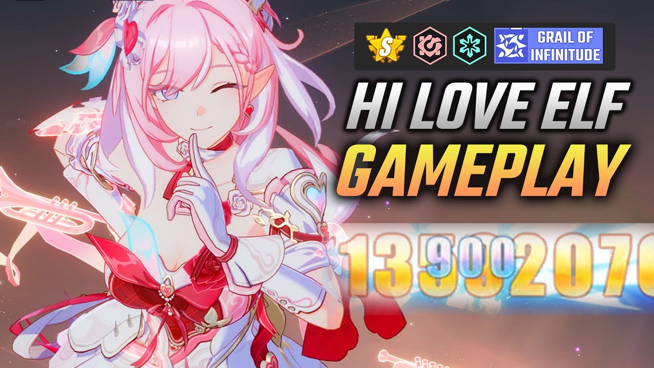Новая Elysia HI LOVE ELF Полный игровой процесс настолько экстравагантный - Honkai v8.5