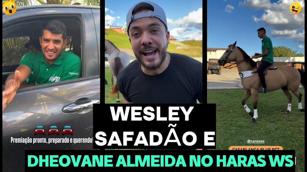 WESLEY SAFADÃO E DHEOVANE ALMEIDA MOSTRAM OS ANIMAIS DO HARAS WS