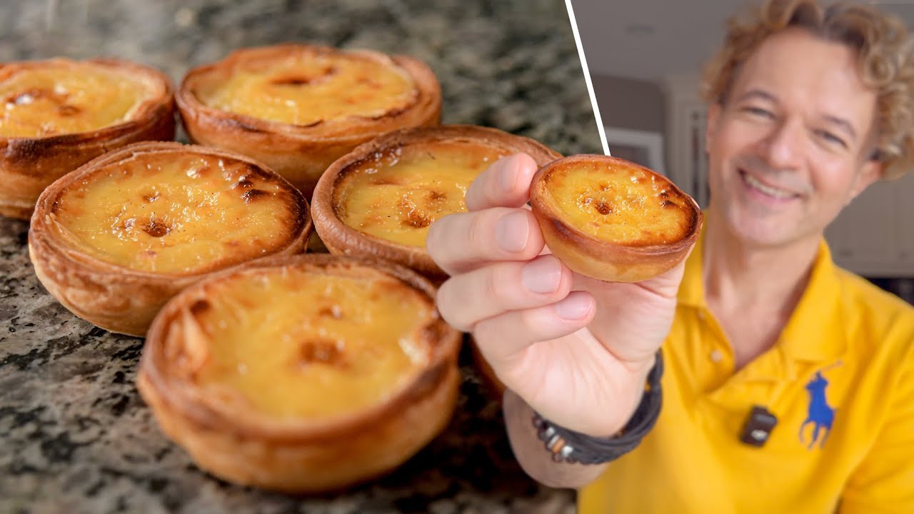 Самый вкусный десерт Португалии! Паштел де Ната | Pastel de Nata + бездрожжевое слоёное тесто