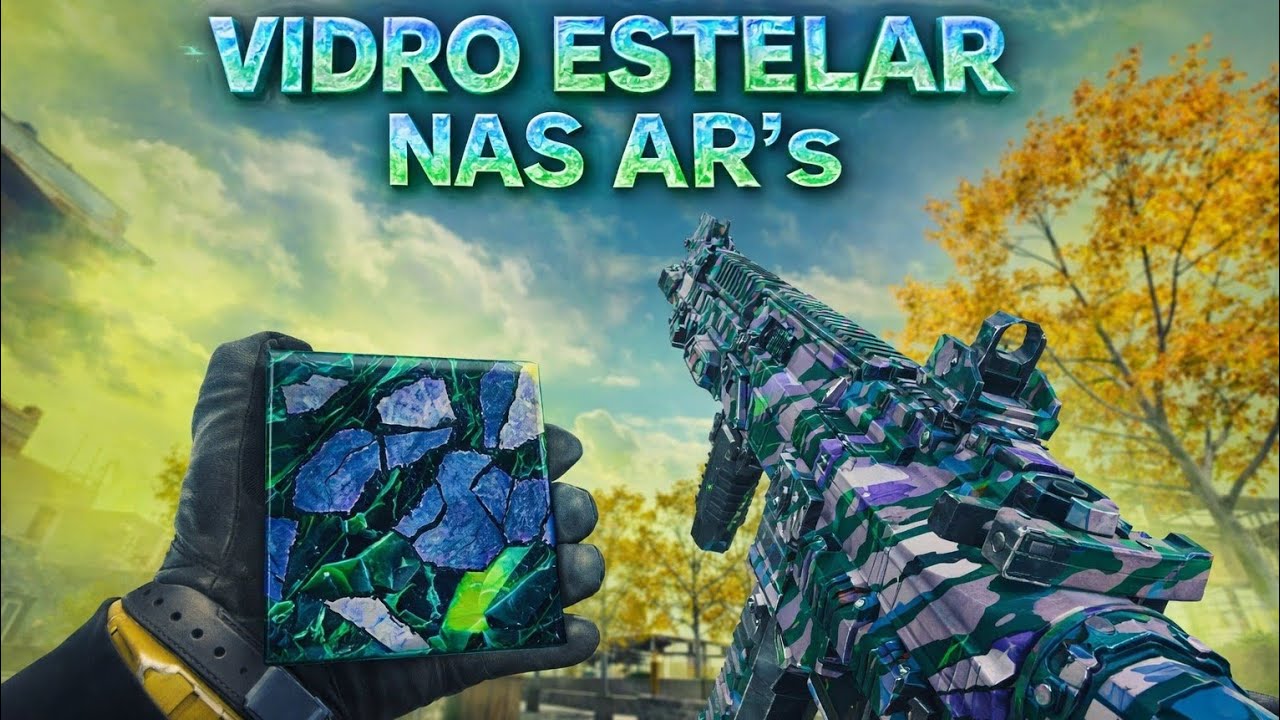 PEGUEI A CAMUFLAGEM VIDRO ESTELAR EM TODAS AS ARS 🌌💎🔥 | Warzone