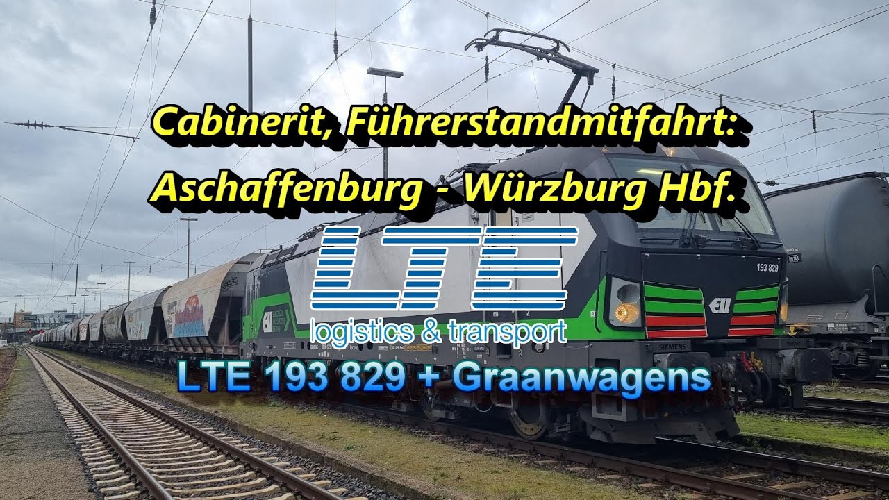 [4K] Cabinerit | Führerstandsmitfahrt | Aschaffenburg ➡️ Würzburg | BR 193 | Deel 1.
