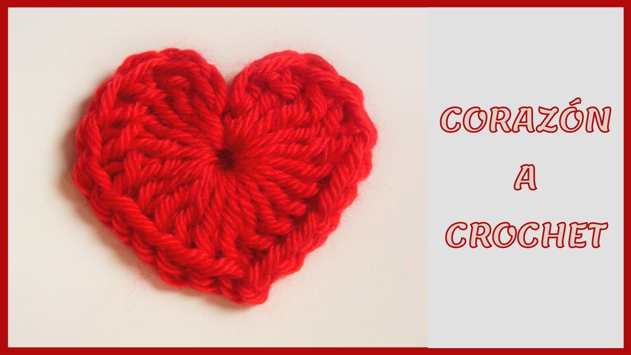 Tutorial corazón de crochet pequeño fácil y rápido paso a paso (ACTIVAR SUBTÍTULOS)