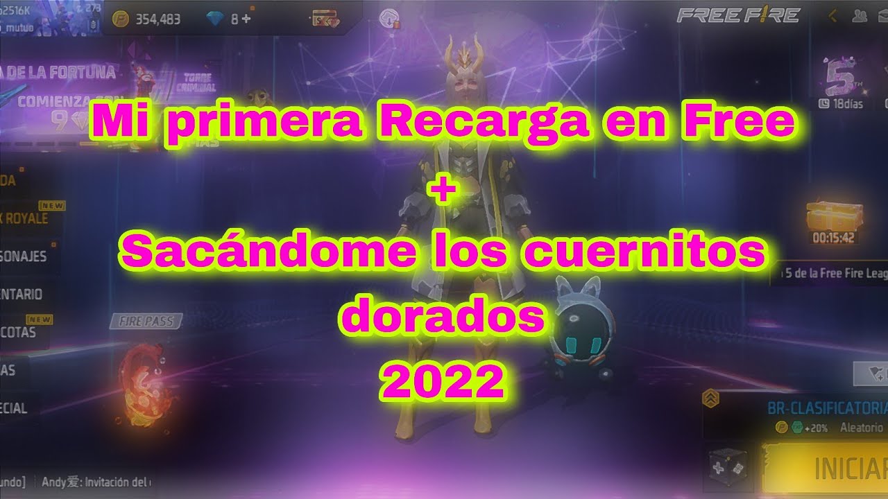 Mi primera Recarga en Free Fire + Sacándome los Cuernitos Dorados💖