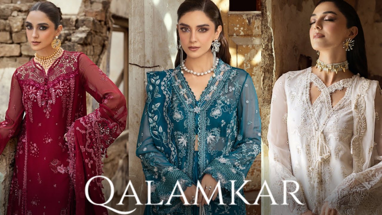 Qalamkar Luxury Chiffon Collection 2025| Maya Ali |Qalamkar Unstitched Luxury Wedding Formal Dresses