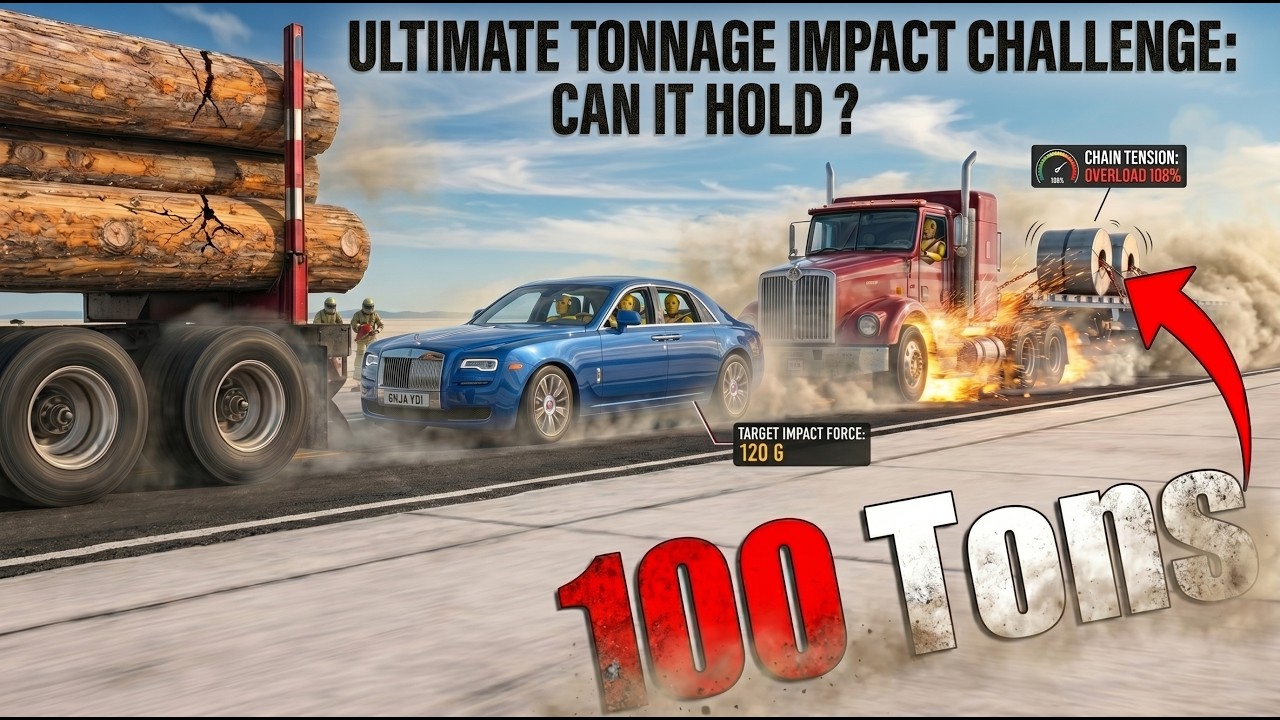 Steel Coil Truck Accident at Different Speeds (100 Tons) #7 | BeamNG.Drive | Car Torture